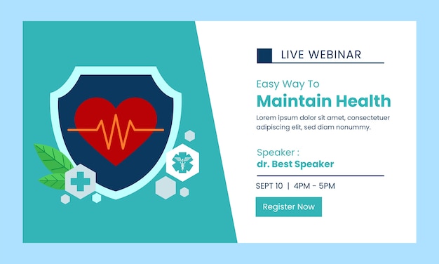 Flat Design Healthcare Service Webinar – Free Download