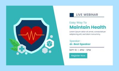 Flat Design Healthcare Service Webinar – Free Download