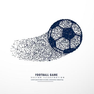 Particle or Dot Designed Football – Free to Download