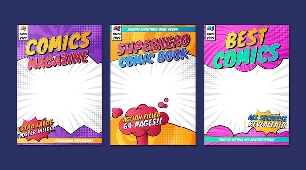 Comic Magazine Covers Collection – Download Free Stock Photos