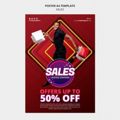 Vertical Poster Template for Sales – Free Download