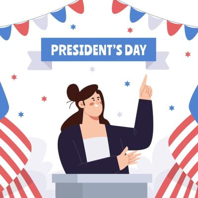 Flat Presidents Day Illustration – Free Download