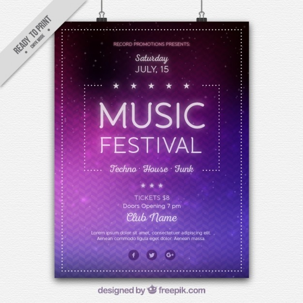 Purple Abstract Music Festival Poster – Free Stock Photo Download