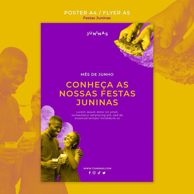 Duotone Festas Juninas Poster Template – Free Download