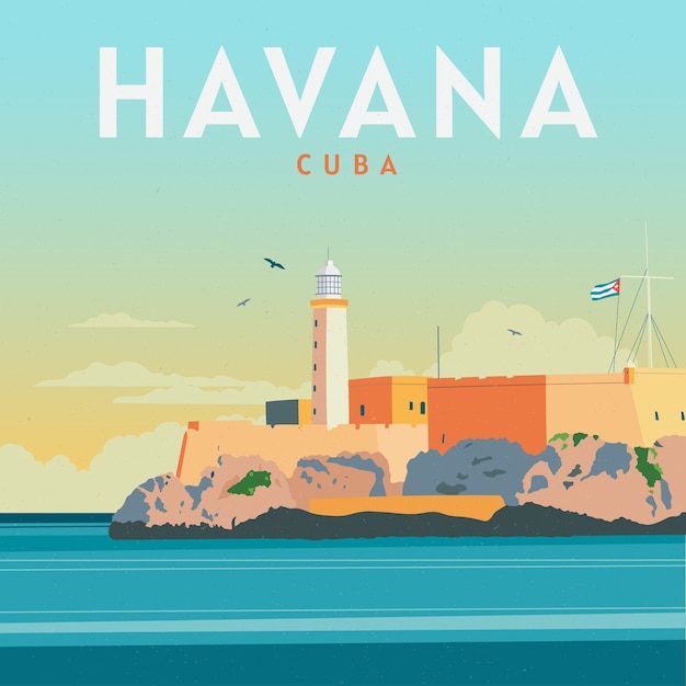 Flat Design Cuban Illustration – Free Download