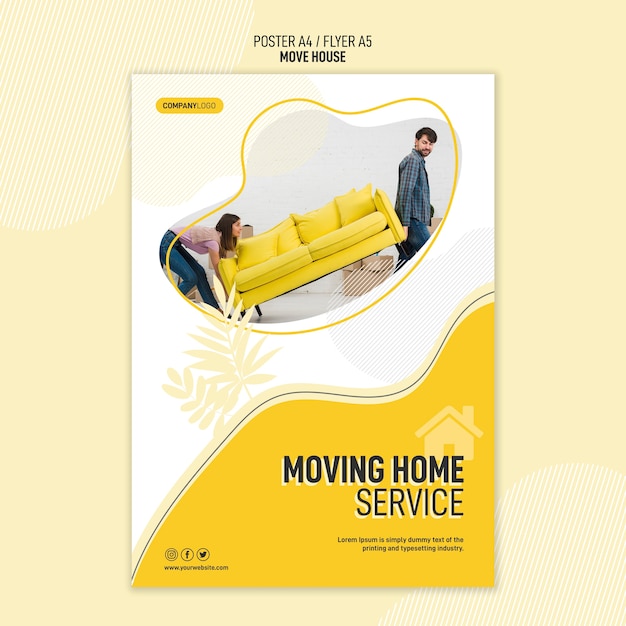 House Relocation Services Poster Template – Free Download