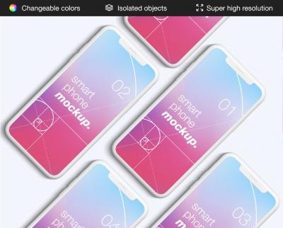 Smartphone App Screens Mockup Template – Free Download