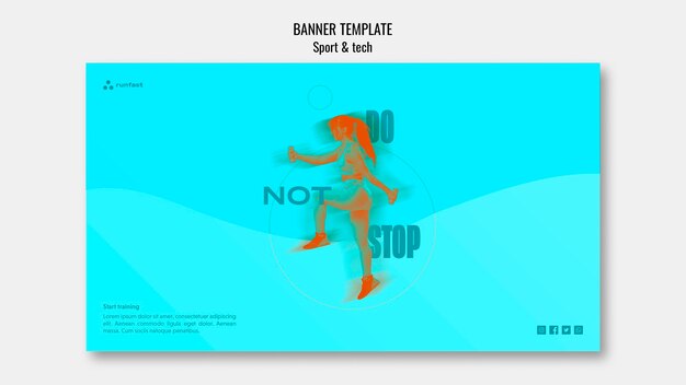 Sport & Tech Concept Banner Template – Free Download