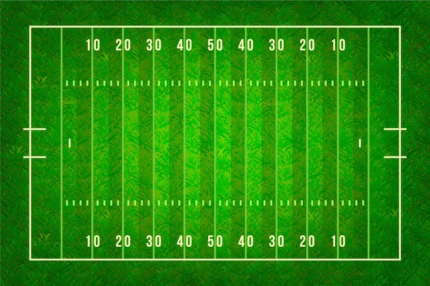 Top View Realistic Illustration of American Football Field – Free Download