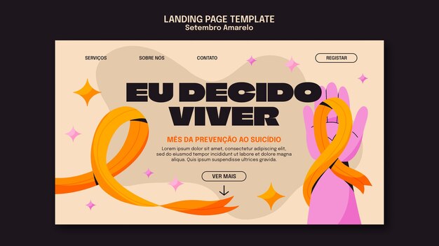 Setembro Amarelo Awareness Landing Page – Free Download Free Stock Photo