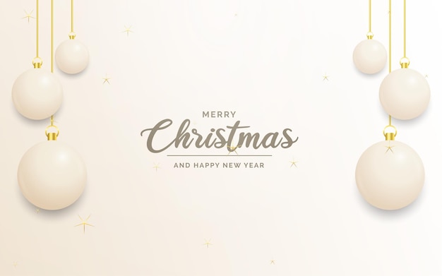 White and Gold Christmas Balls for Festive Decorations – Free Download