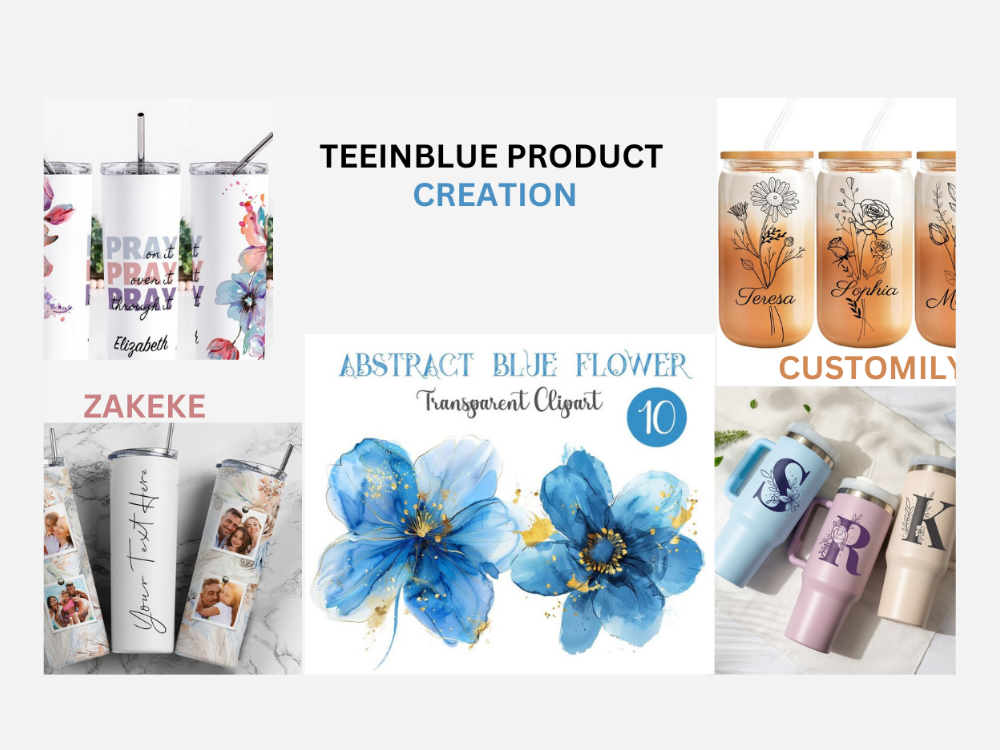 I Will Create an Expert Product with TeeInBlue, Customily, and Zakeke Integration