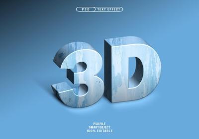 Blue Realistic 3D Text Effects and Textured Styles – Free to Download