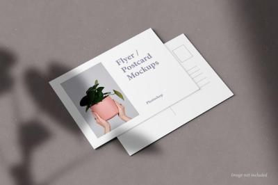 Perspective View Flyer and Postcard Mockup – Free Download