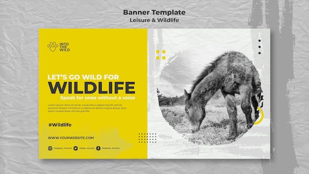 Wildlife and Environment Protection Banner Template – Free Download