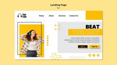 Responsive Music Platform Landing Page Template – Free Download