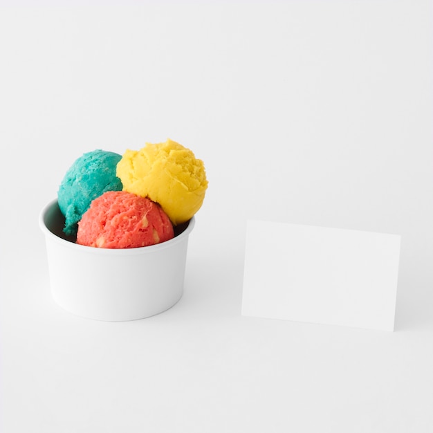 Stationery Ice Cream Concept with Business Card – Free to Download