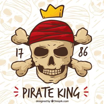 Vintage Pirate Skull Background – Free Download, Free Stock Photo