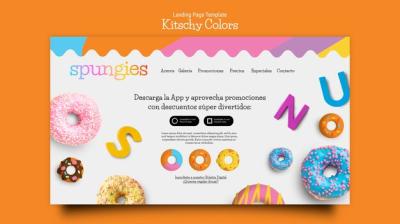 Kitschy Colors Design Landing Page Template – Free Download