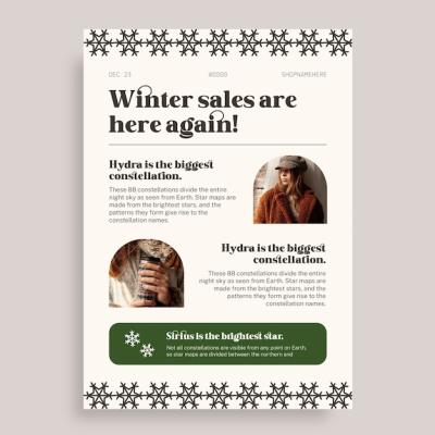 Aesthetic Modern Clothing Store Holiday Sales Digital Newsletter – Free Download