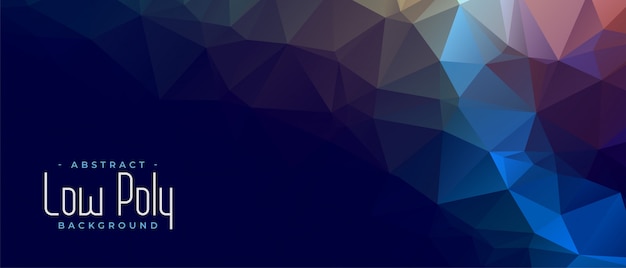 Triangular Low Poly Abstract Geometric Banner Design – Free Download