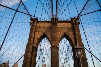 Brooklyn Bridge Under a Blue Sky – Free Download