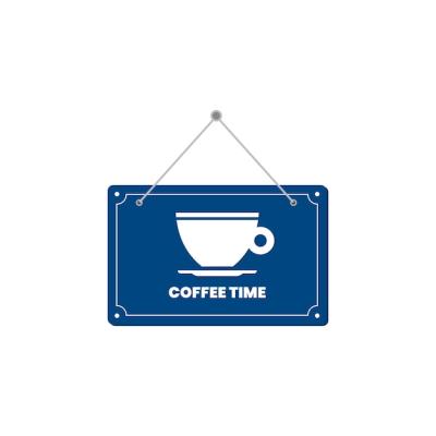 Cafe Signage Design in Flat Style – Free to Download