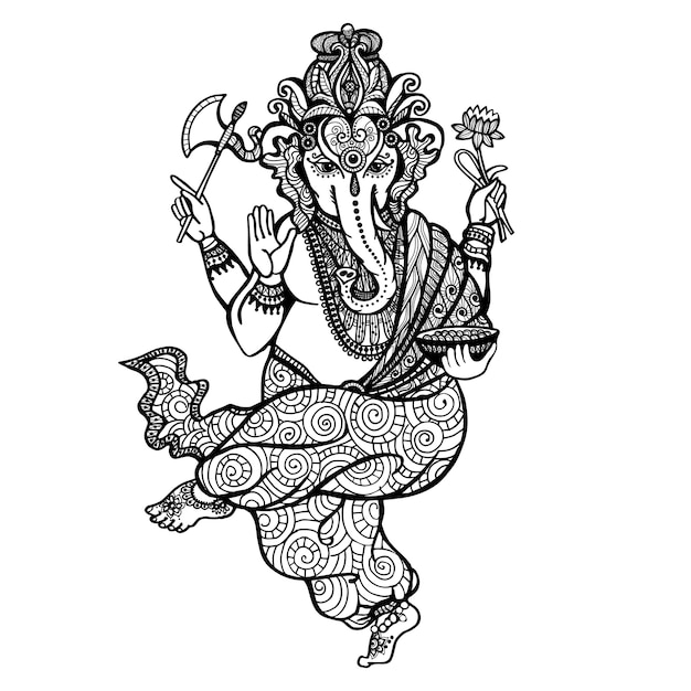 Dancing Ganesha Icon – Free Download Stock Photo