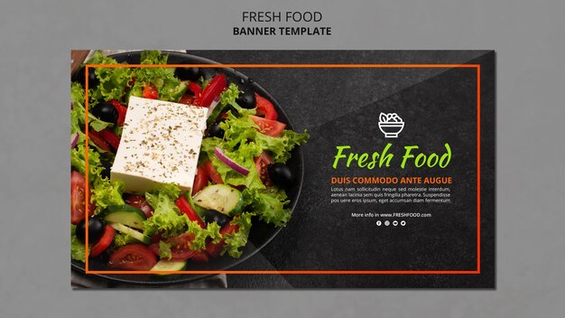 Fresh Food Ad Banner Template – Download Free Stock Photo