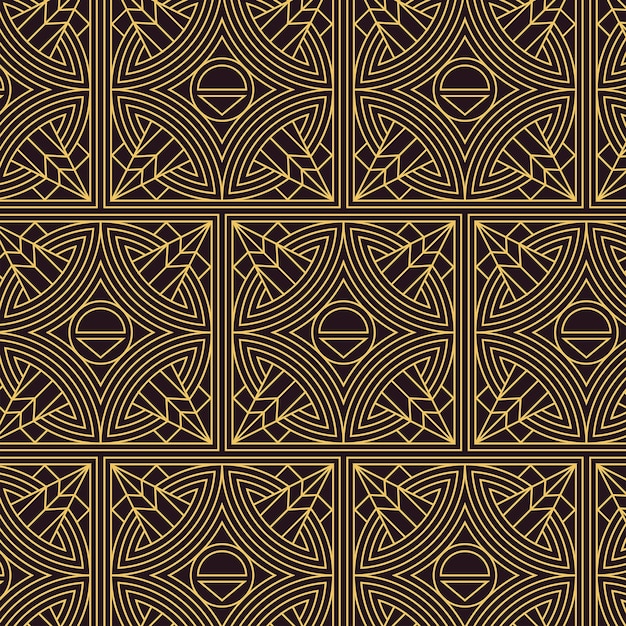 Retro Art Deco Background in Flat Design – Free Download