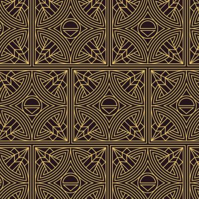 Retro Art Deco Background in Flat Design – Free Download