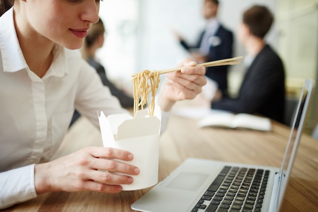 Enjoying Meals at the Office – Free Stock Photo for Download