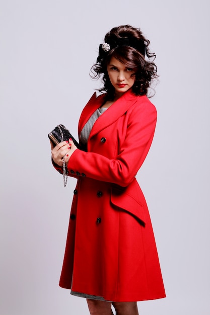 Beautiful Young Woman in Red Coat – Free Stock Photo for Download