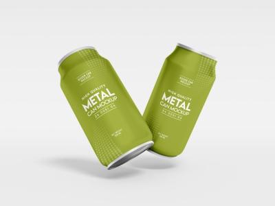 Metal Soft Drink Can Packaging Mockup – Free Download