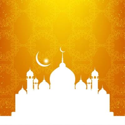 Orange Islamic Background Design – Free Download