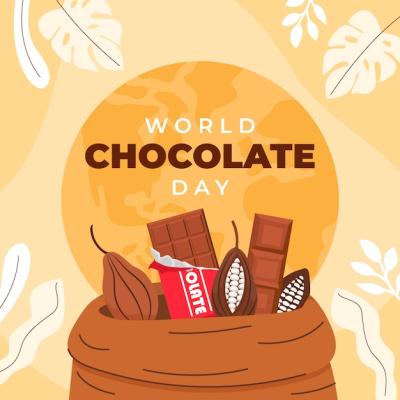 Hand Drawn World Chocolate Day Illustration – Free Download