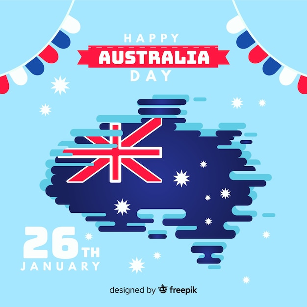 Australia Day Flat Background – Free Download