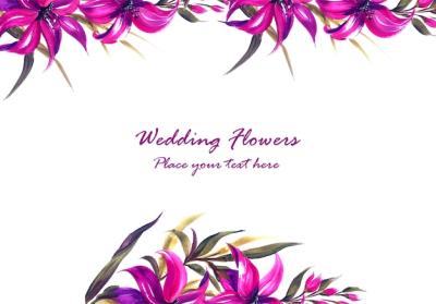 Decorative Floral Frame for Wedding Anniversary Greeting Card – Free Download