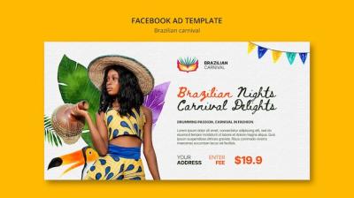 Brazilian Carnival Celebration Facebook Template – Download Free Stock Photo