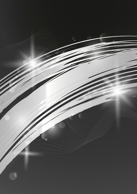 Abstract Silver Wave Background Illustration – Free Download