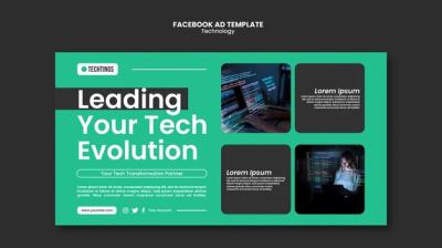 Technological Innovation Concept Facebook Template – Free Download