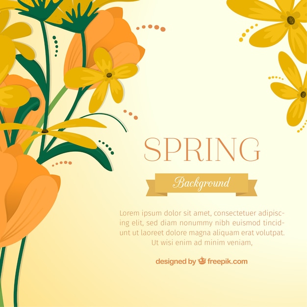 Flat Spring Background – Free Stock Photo for Download