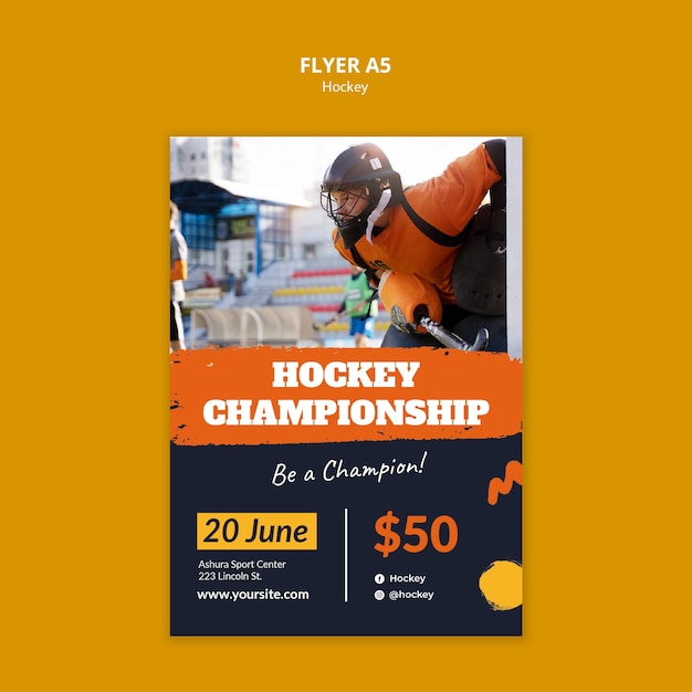 Hockey Template Design – Free Download