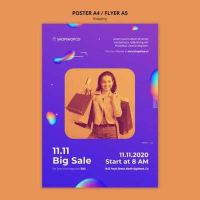 Shopping Ad Flyer Template – Free Download, Free Stock Photo