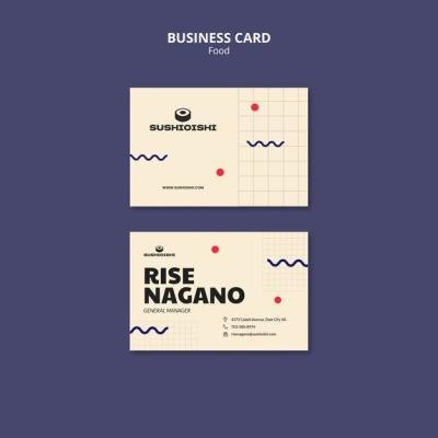 Delicious Food Square Business Card – Free Download