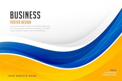 Abstract Bright Blue and Yellow Wave Background – Free Stock Photo, Download for Free