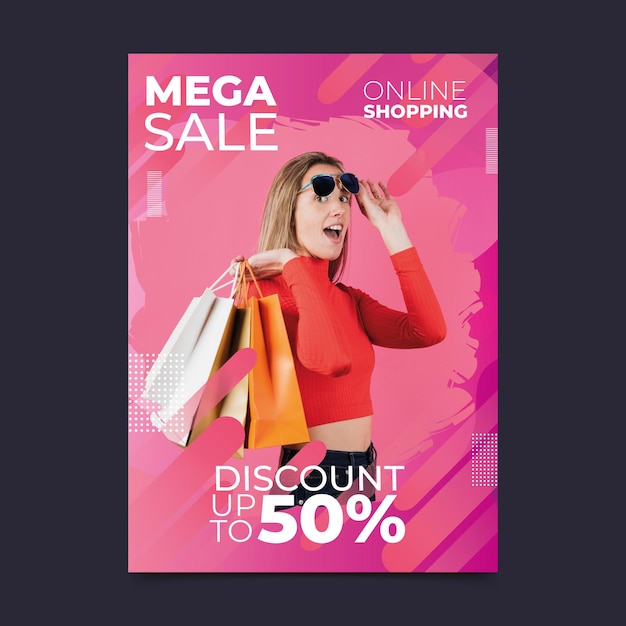 Gradient Vertical Sale Poster Template Photo – Free Download