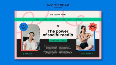 Flat Design Influencer Template – Free Download