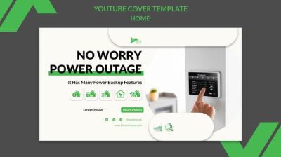 Flat Design Interior Design YouTube Cover Template – Free Download