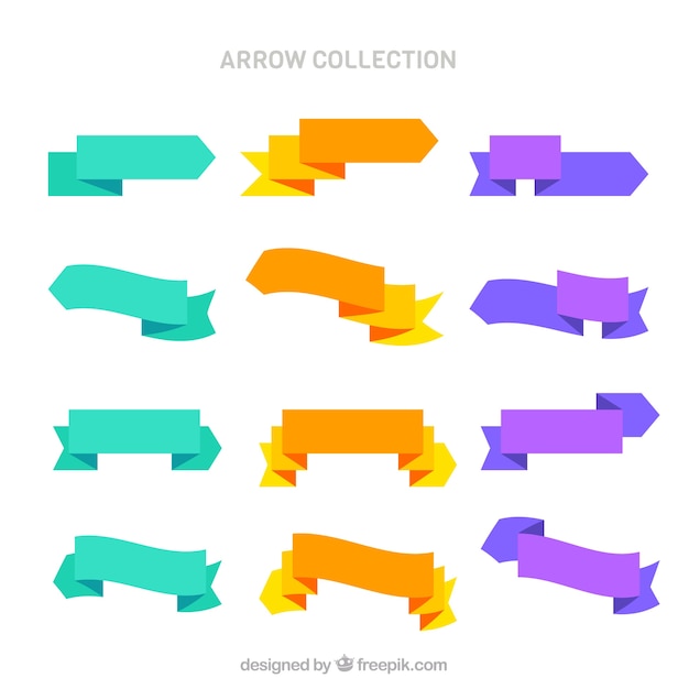 Colored Ribbon Arrows – Free Download, Free Stock Photo